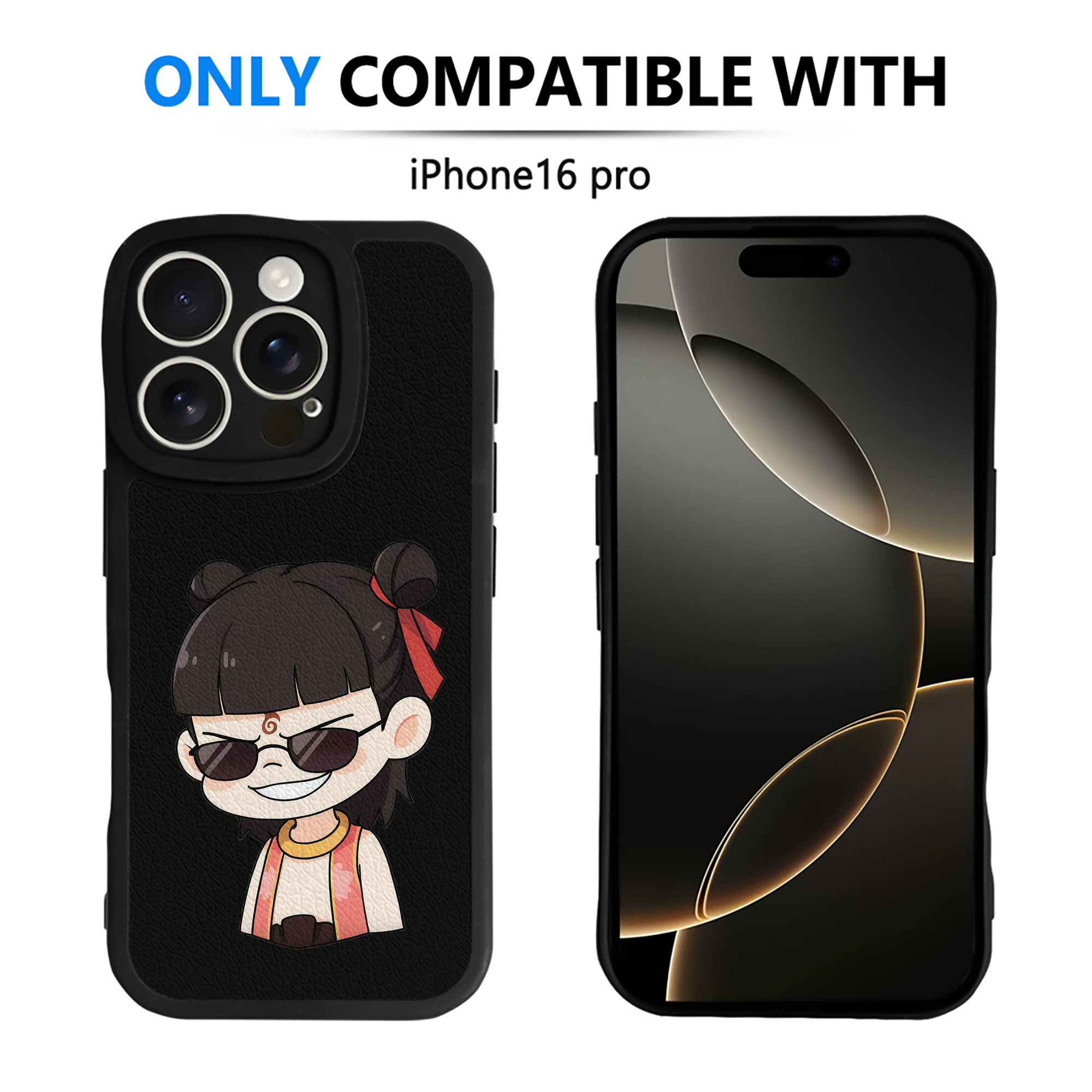 （画像用） Ne Zha 2 ナタ 魔童の大暴れ 【iPhone 16シリーズ対応】シリコンスマホケース（レザー調） 材質：シリコン